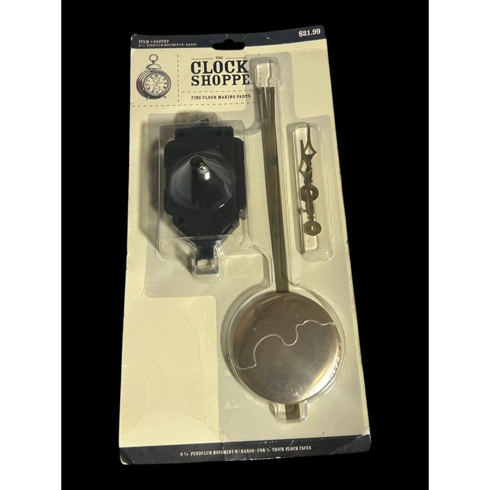 The Clock Shoppe 9 5/8 Pendulum Movement with Hands 433797 Gold Tone DIY Kit